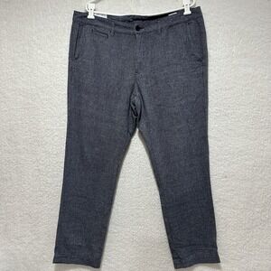 Billy Reid Blue‎ Mobile Chino Herringbone Pattern Pants Size 40 Made In USA NWT